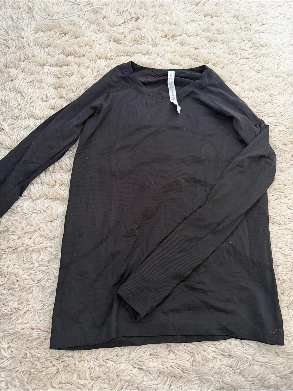 lululemon athletica Black Crewneck Long Sleeve Top